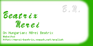 beatrix merei business card