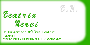 beatrix merei business card